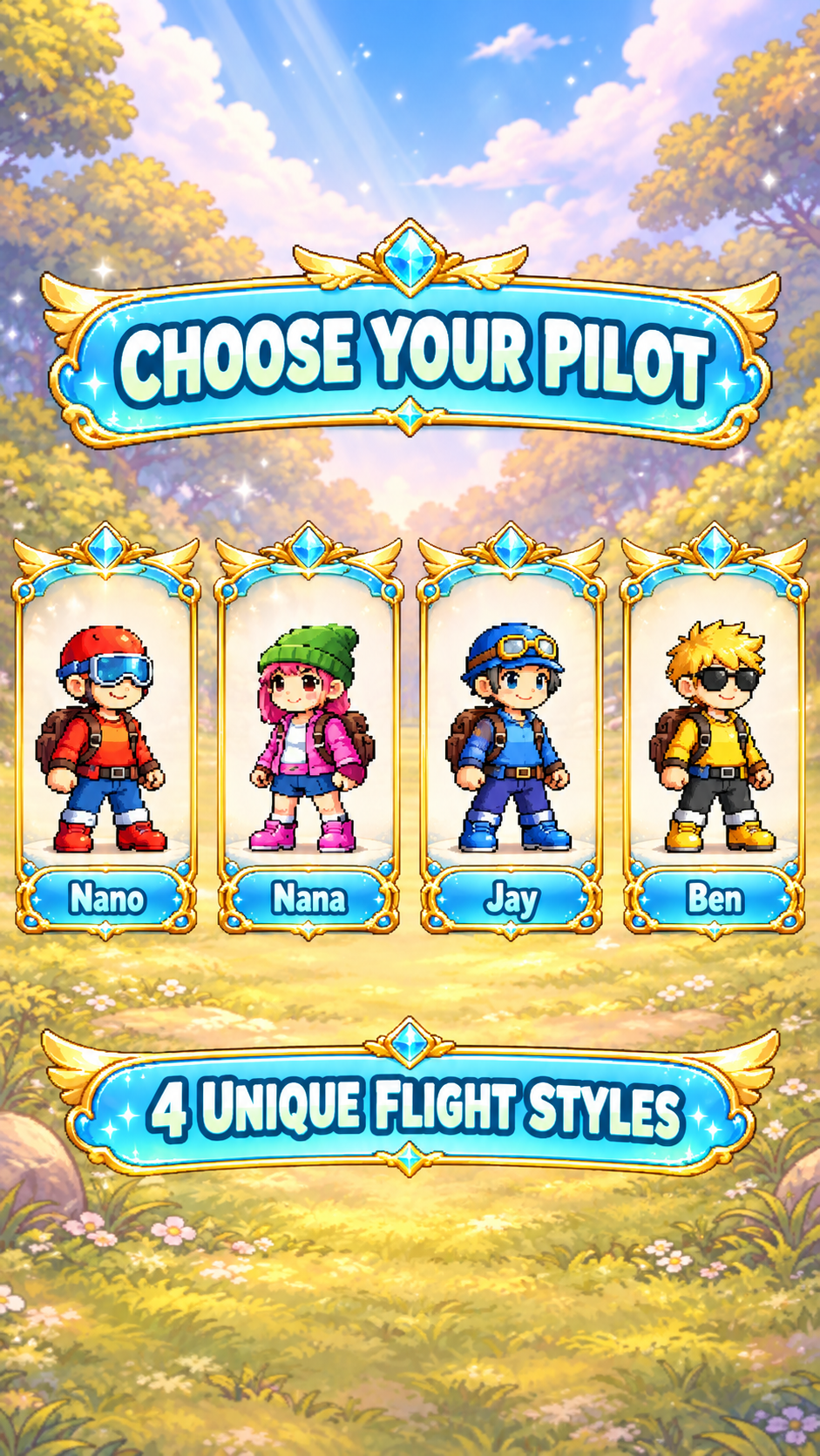 Glider Rush pilot selection